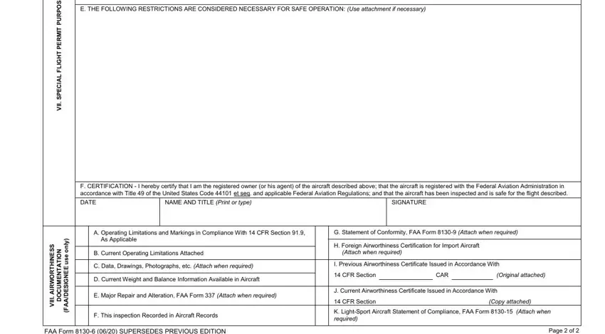 Faa Form 8130 6 ≡ Fill Out Printable PDF Forms Online