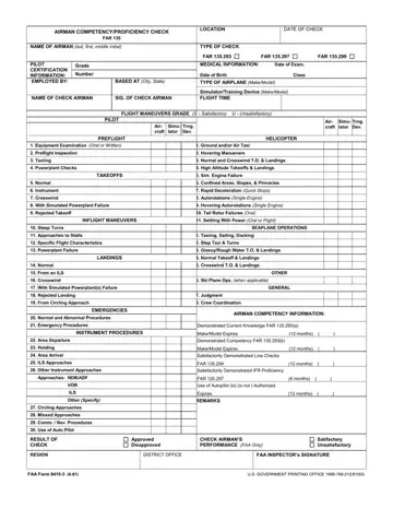 FAA Form 8410-3 Preview