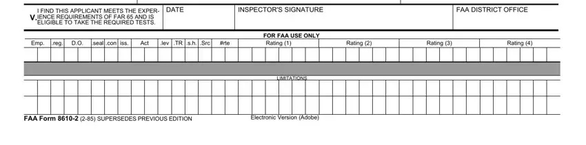 stage 3 to filling out faa form 8610 2 pdf
