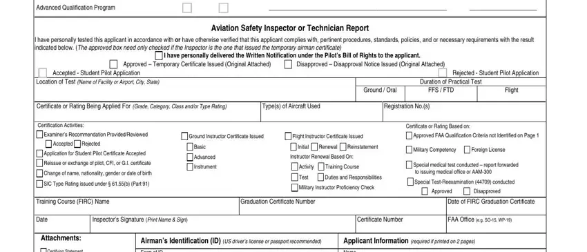 Finishing faa 8710 form stage 5