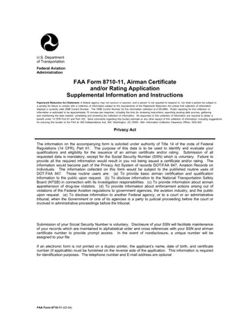 Faa Form 8710 11 Preview