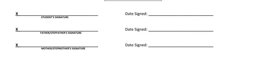 MMYYYY, X STUDENTS SIGNATURE, Date Signed, X FATHERSTEPFATHERS SIGNATURE, Date Signed, X MOTHERSTEPMOTHERS SIGNATURE, and Date Signed in fafsa ed gov login page