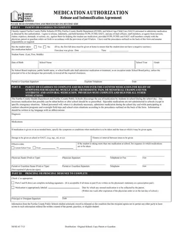 Fairfax Medication Authorization Form Preview