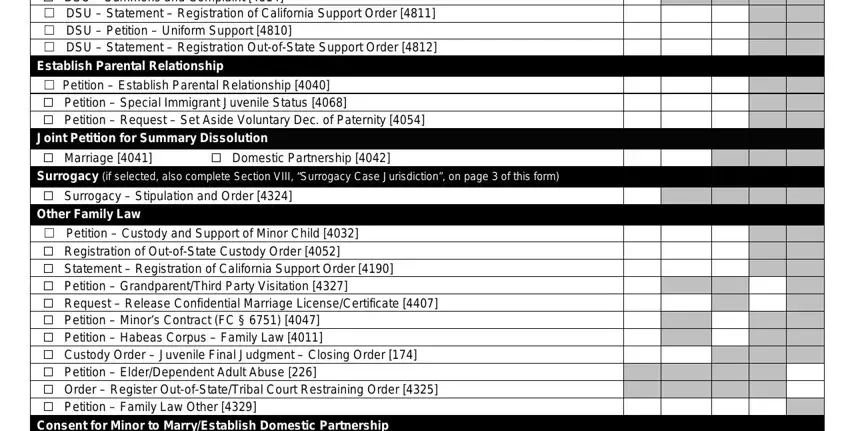 step 5 to filling out ca fam district