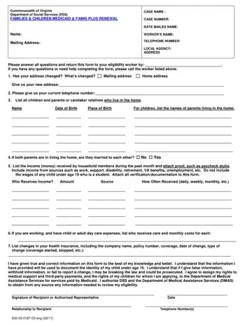 Families Children Medicaid Renewal Form Preview