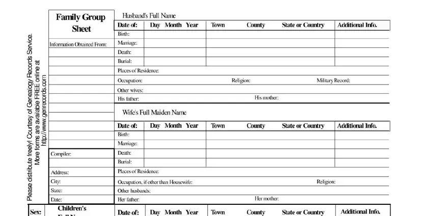 Family Group Sheet ≡ Fill Out Printable PDF Forms Online