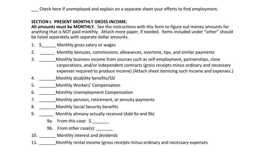 part 2 to entering details in family law financial affidavit