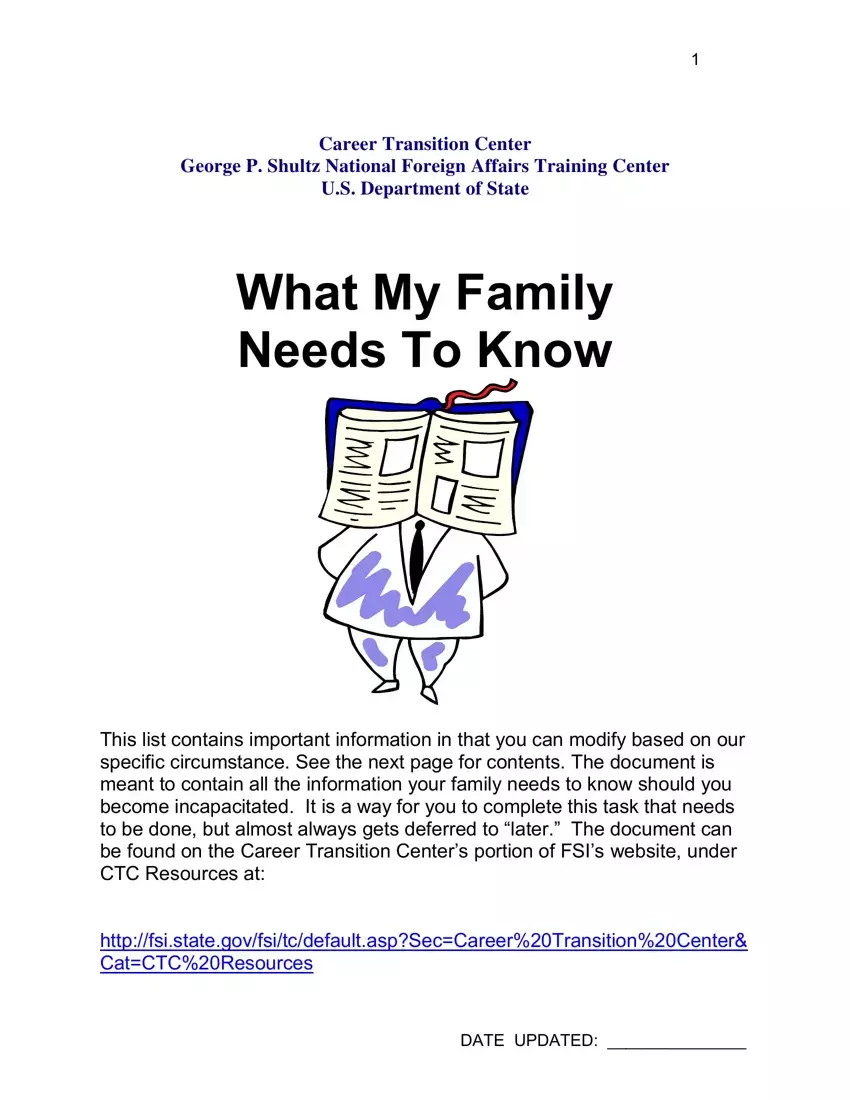 Family Needs Know first page preview