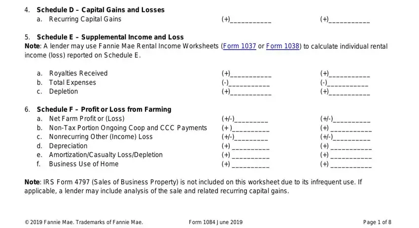 Completing form 1084 part 2