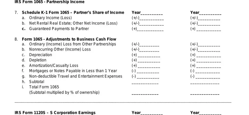 Finishing form 1084 step 3