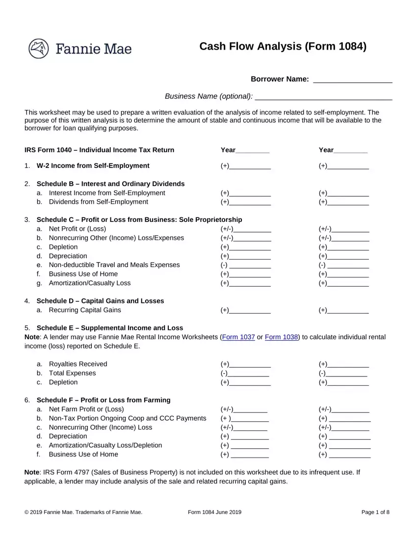 Fannie Mae Income Worksheet ≡ Fill Out Printable PDF Forms Online