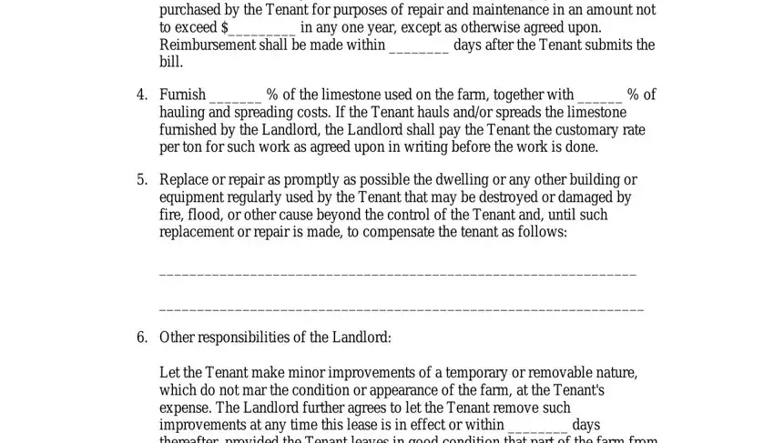 part 5 to filling out farm lease agreement word document