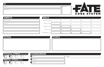 Fate Character Sheet Preview