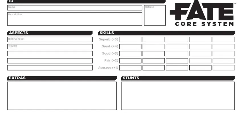completing fate character sheet form fillable step 1