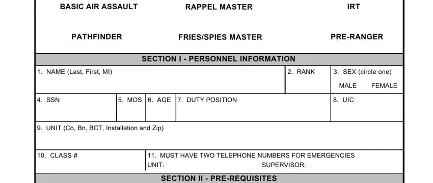 part 1 to writing army 4137 form