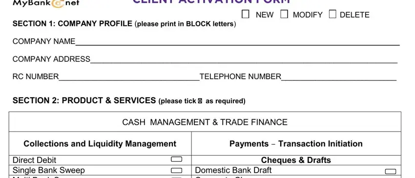 stage 1 to filling in fcmb online banking