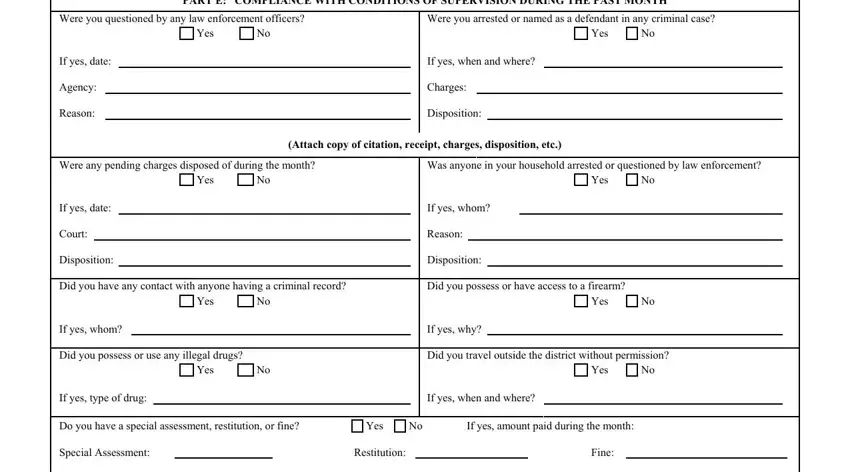 Finishing federal probation monthly report part 4