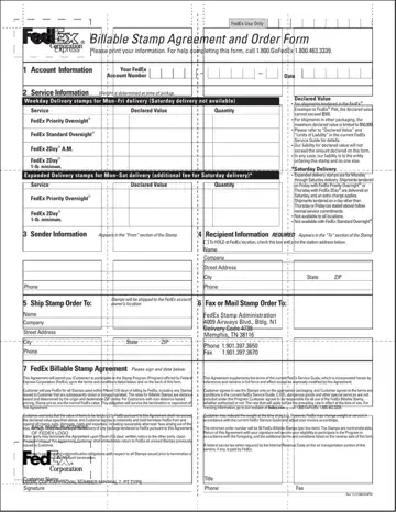 Fedex Billable Stamp Form Preview