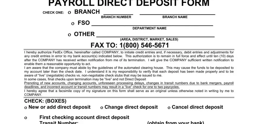 part 1 to completing fedex employee direct deposit