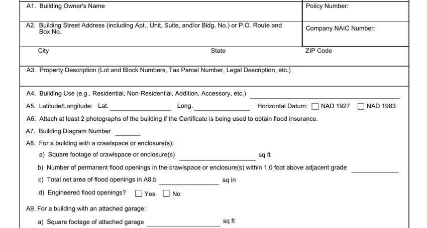 part 2 to completing fema flood elevation certificate form
