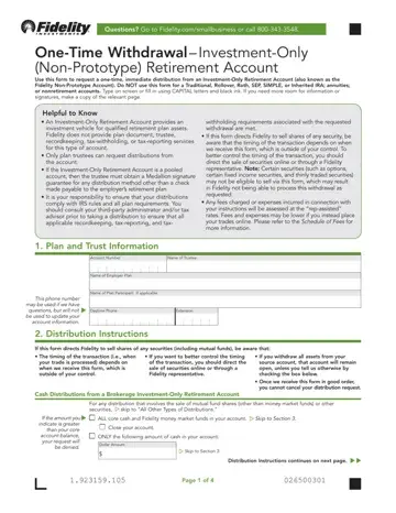Fidelity Non Prototype Retirement Form Preview