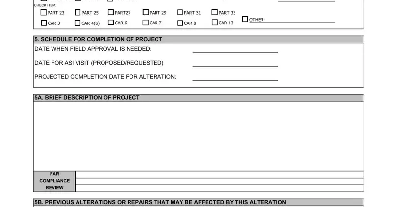 field approval checklist AIRFRAME, ENGINE, APPLIANCE, CHECK ITEM, List Type Certificate Data Sheet, PART, PART, PART, PART, PART, PART, CAR, CAR b, CAR, and CAR fields to fill