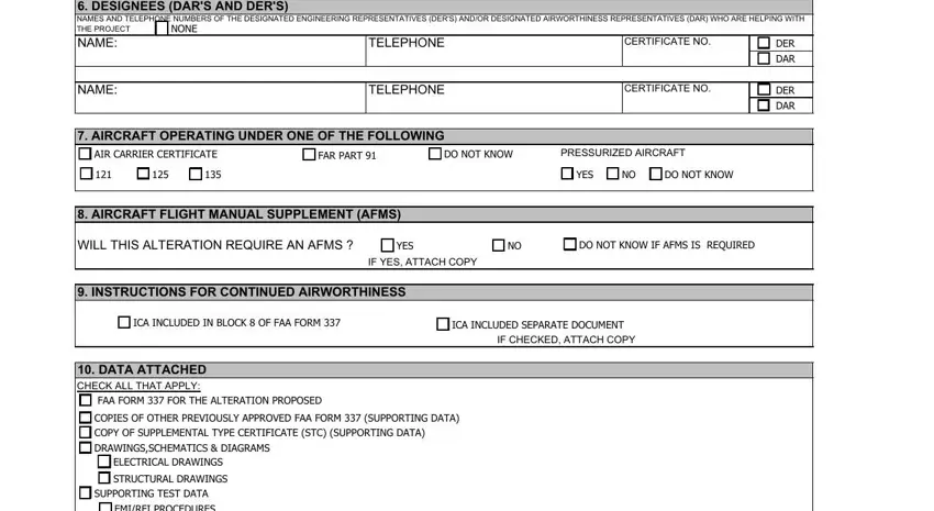 Entering details in field approval checklist part 3