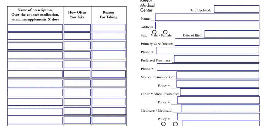 file of life template fields to fill out