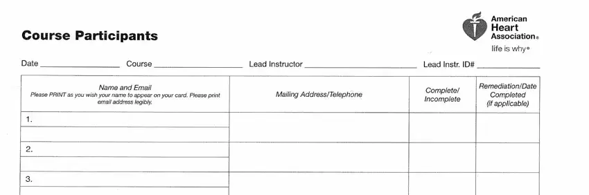aha forms fillable pdf  fields to fill out