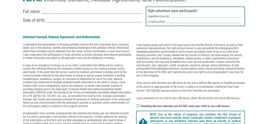 Fillable Bsa Health Form ≡ Fill Out Printable Pdf Forms Online 8718