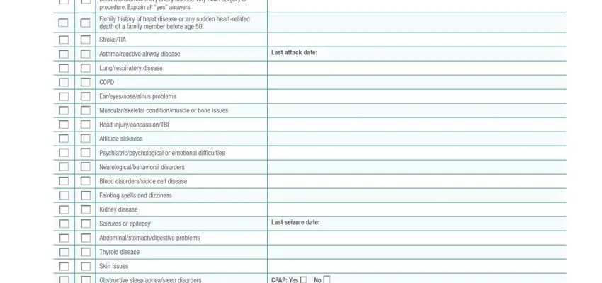 Entering details in bsa physical form stage 5