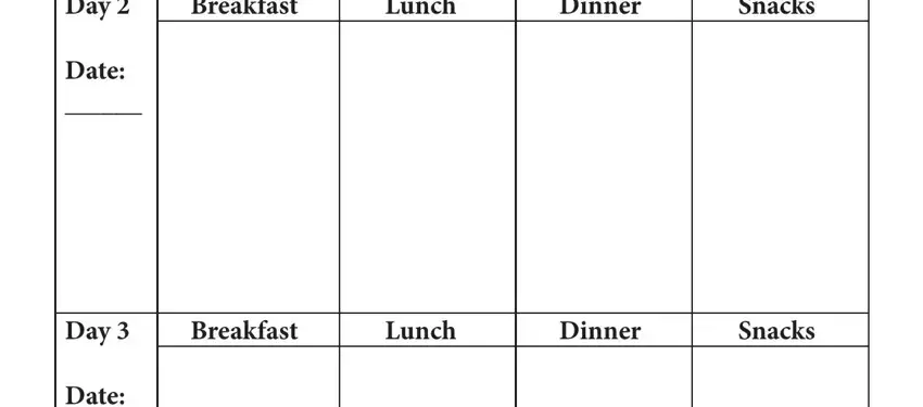 part 2 to completing printable calorie counter sheet