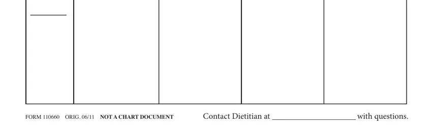 printable calorie counter sheet Day 3 Date: ______, FORM 110660 ORIG, and Contact Dietitian at blanks to fill