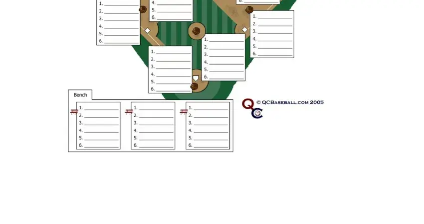 Completing softball lineup template fillable step 2