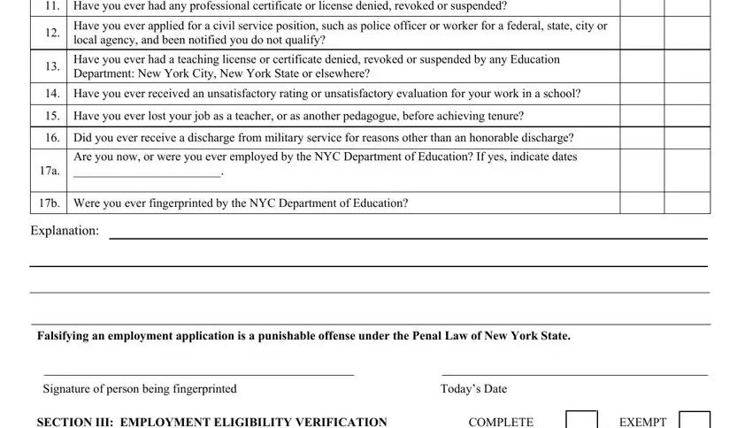 part 5 to entering details in nyc doe fingerprinting form