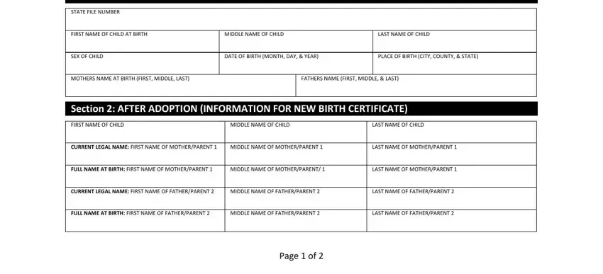 part 1 to completing adoption papers