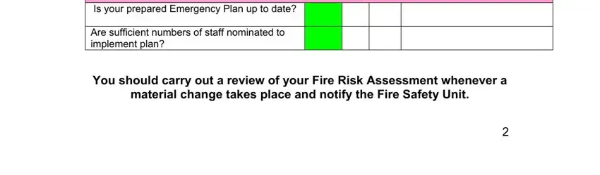 Completing fire audit report template step 5