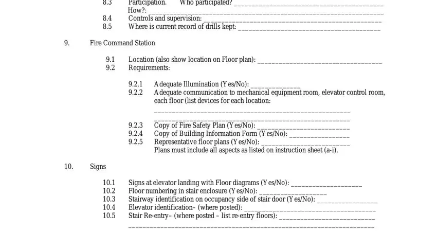 Entering details in plan nyc template part 4