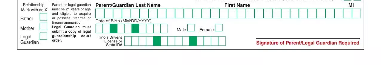 Filling out apply for foid card illinois step 3
