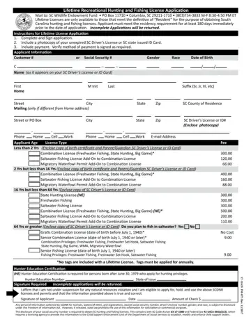 Fishing License Application Form Preview