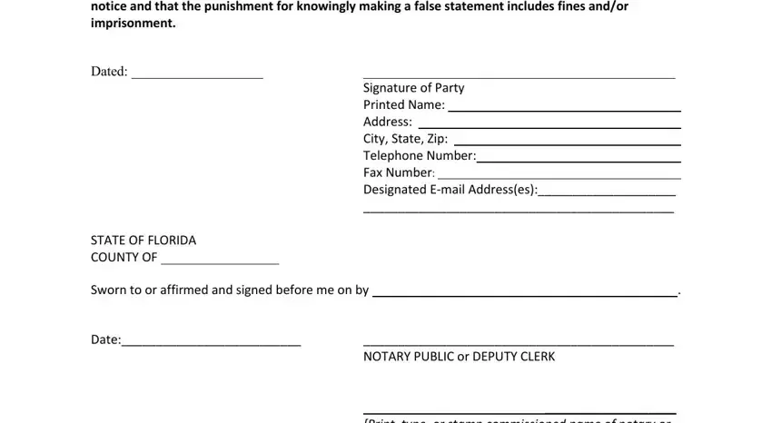 Finishing form notice part 4