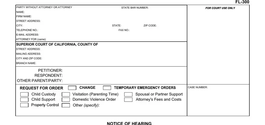 step 1 to writing california court forms