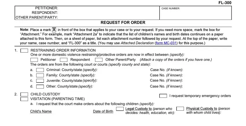 Finishing california court forms step 4