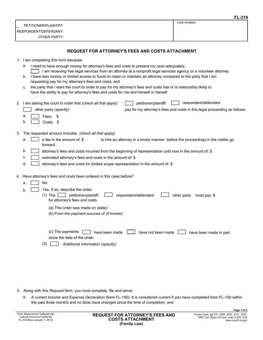 Fl 319 Form first page preview