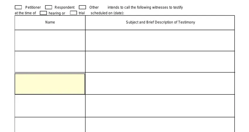 Completing ca list form part 2