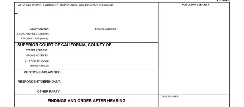 writing fl 340 form part 1