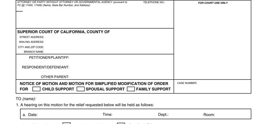 how to file motion with court for child custody sacramento spaces to fill in