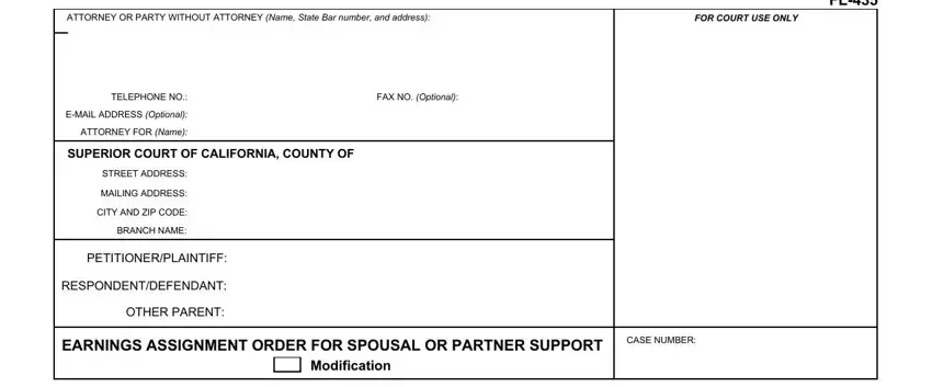 california judgment dissolution spaces to complete