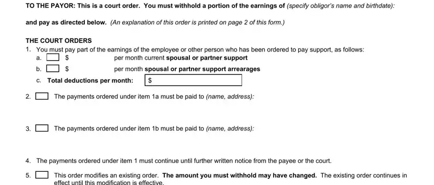 step 2 to filling out california judgment dissolution