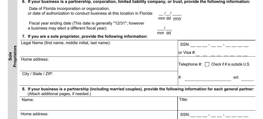 stage 5 to filling out florida business tax application dr 1